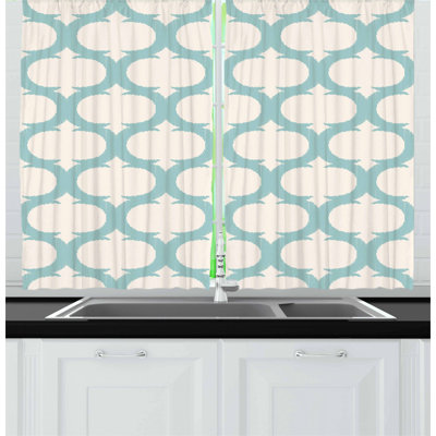 Geometric Tailored Kitchen Curtain