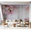 Murale florale pelez et collez - Fleurs de pommier sur bois rétro-1640303571