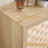 31.49'' Wide Modern Rattan Accent 2-Door Storage Cabinet with Metal Legs