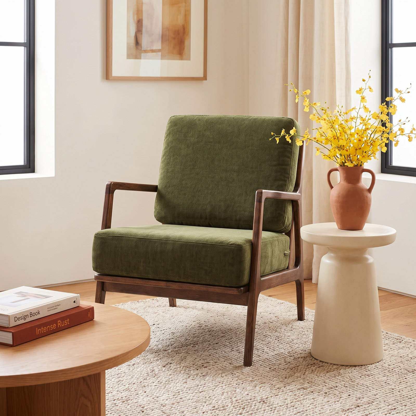 Verity Armchair, Distressed Green