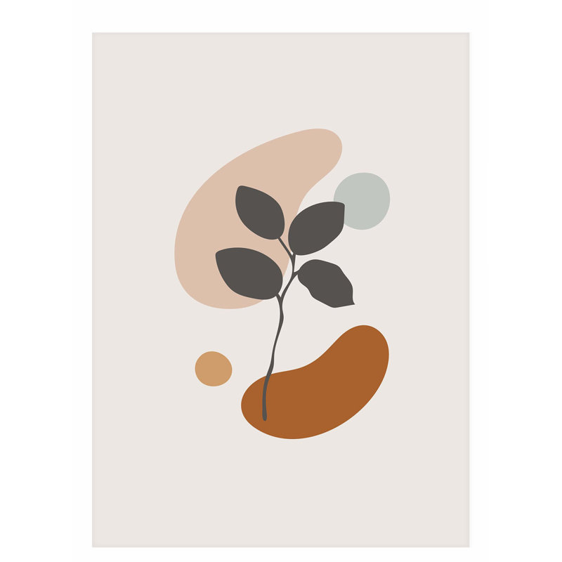 «Botanical Minimalist Botanical III», reproduction d'art sans cadre, H 16 po x l 12 po