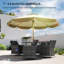Parasols de patio Upf 50+, acier de polyester 8,7 pi, abat-jour de terrasse moderne