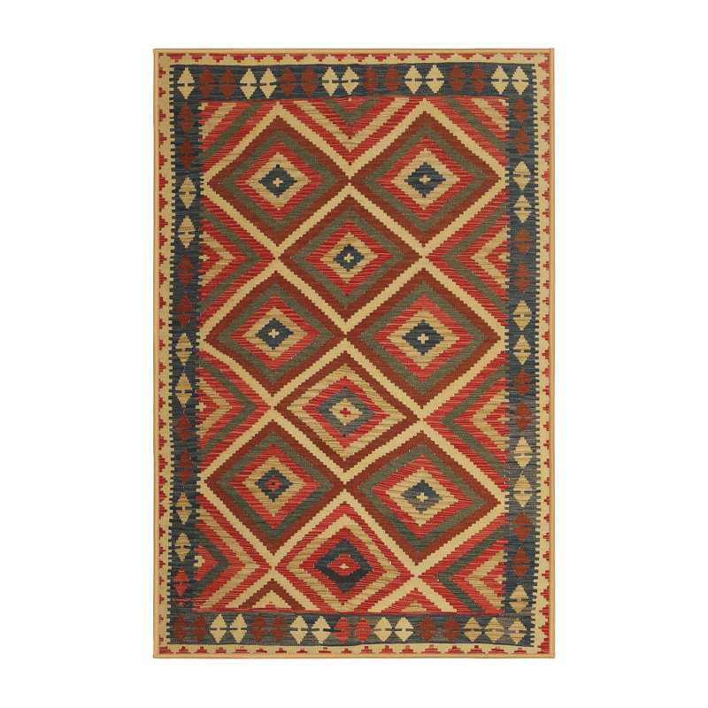 Tapis brun/gris/zone noire contemporaine, Rectangle 2 pi x 5 pi