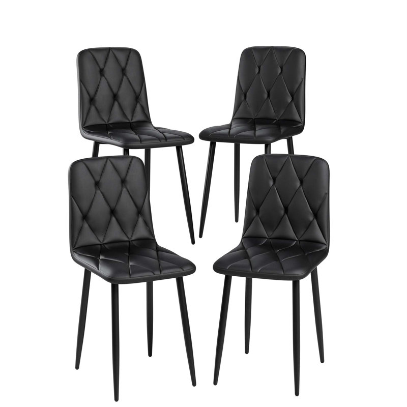 Ilhaan Side Chair Dining Chair, Black