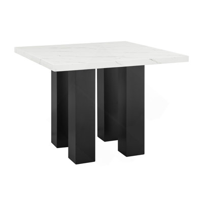 1 pièce Table de salle à manger à hauteur de comptoir transitionnelle contemporaine