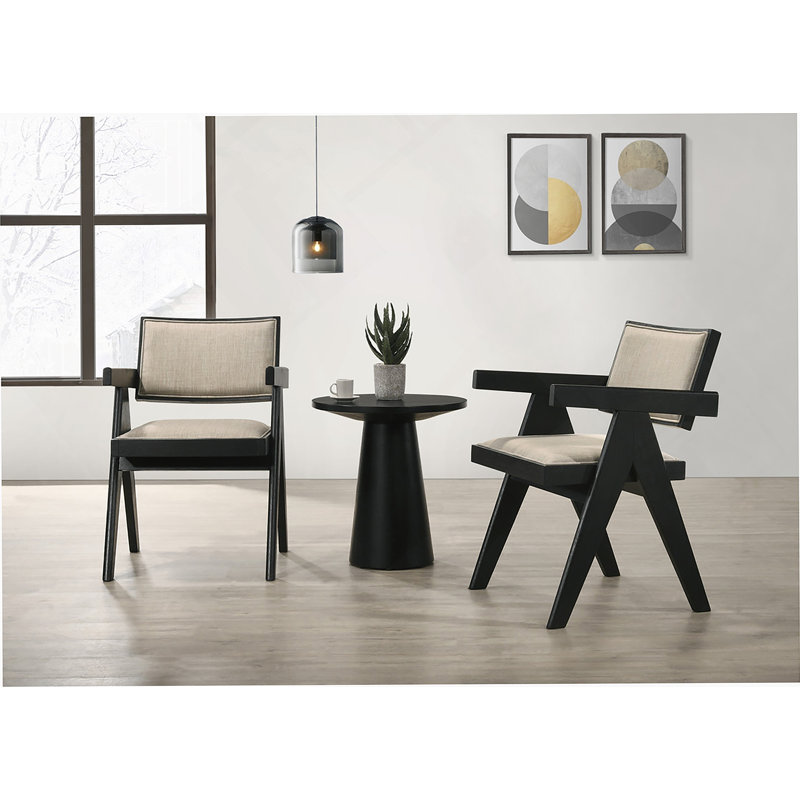3-Piece Armchair And Console Table Set With Pedestal Base For Stylish, Space-Smart Living.
