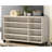 Cortona 45"W Dusty Gray Oak Finish 3-Door Shoe Cabinet-836664131