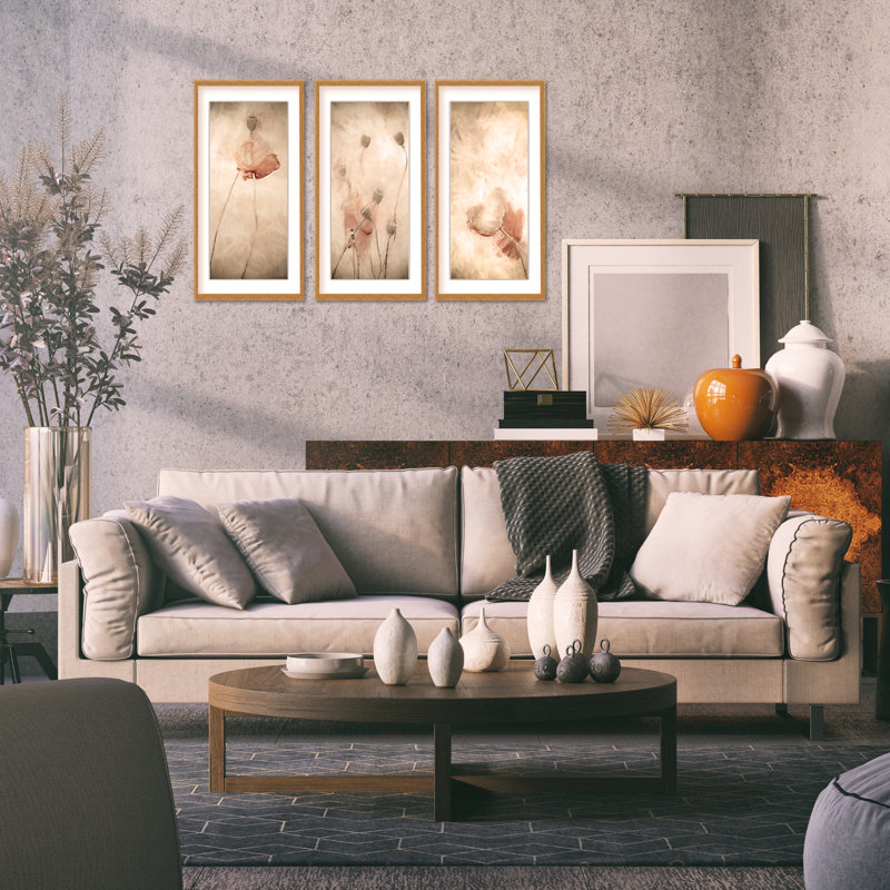 Nature Inspired Swaying Gentle In The Breeze Triptych