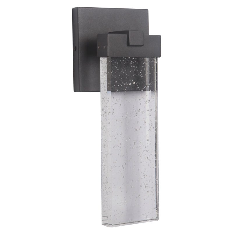 Aria LED Wall Light, 15" H x 5.5" W x 3" D, Textured Matte Black