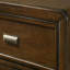 Table de chevet 2 tiroirs, meubles de chambre à coucher en bois brun foncé 1Pc