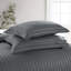 Microfiber 250 TC Reversible Complete Stripe Duvet Cover Set with Pillowcases-112460519-112460522