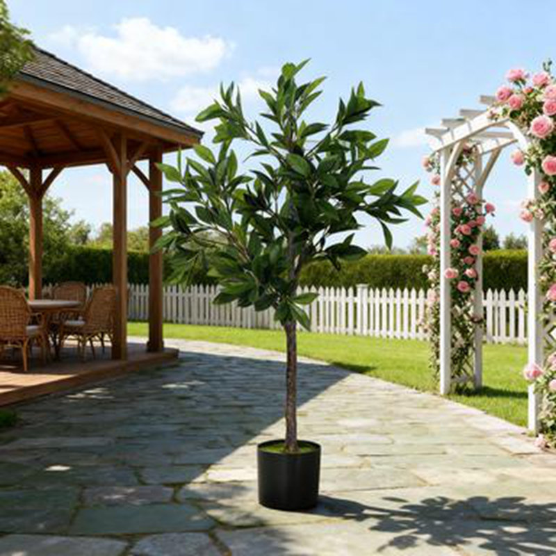 Fausse plante en pot, arbre artificiel réaliste Laurel