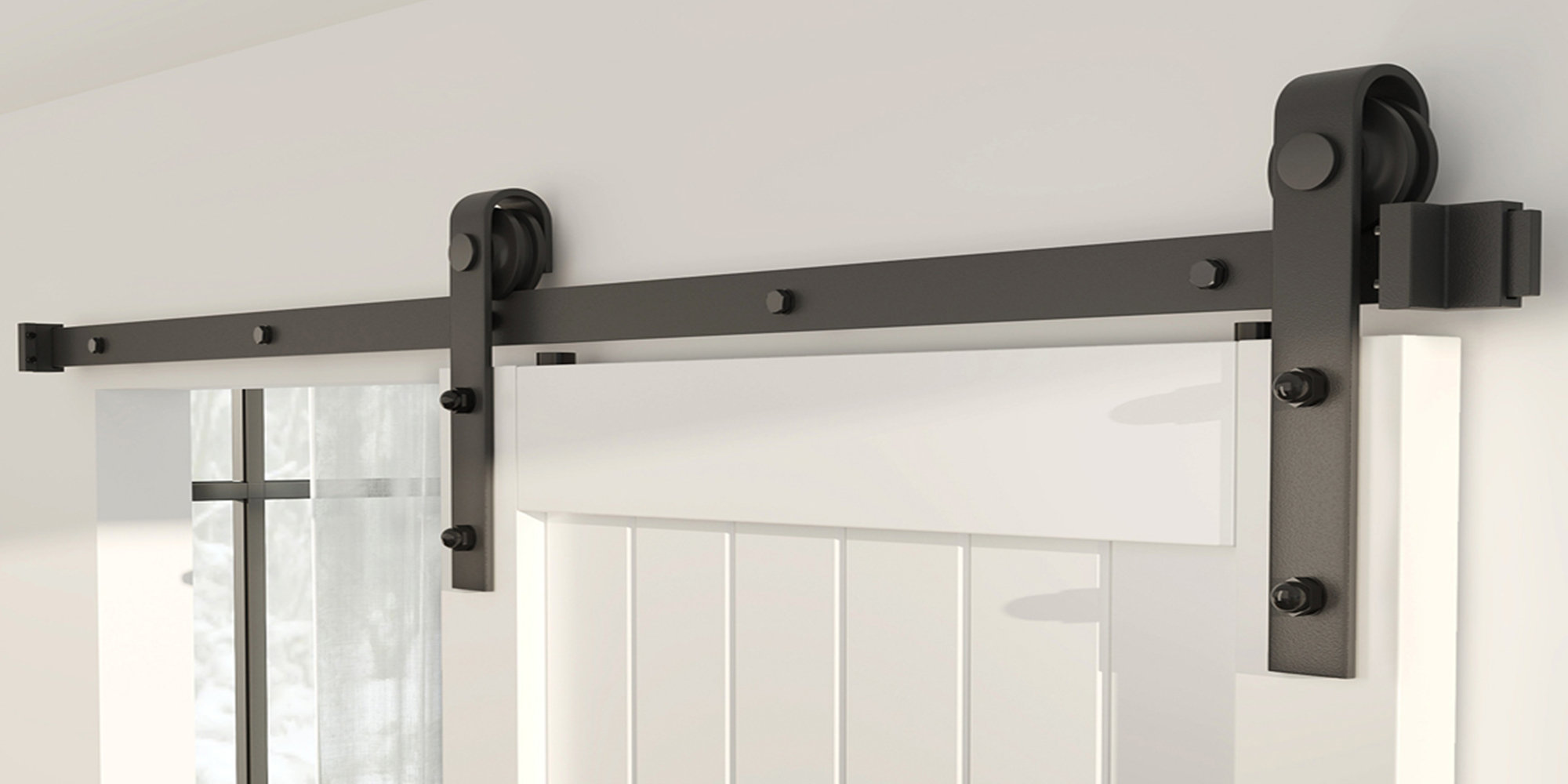 HERACLES Standard Single Door Barn Door Hardware Kit & Reviews Wayfair Canada