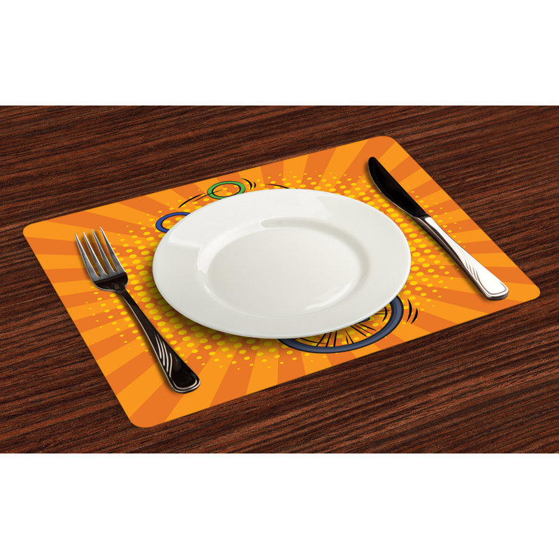 Polyester Abstract Rectangle Placemat
