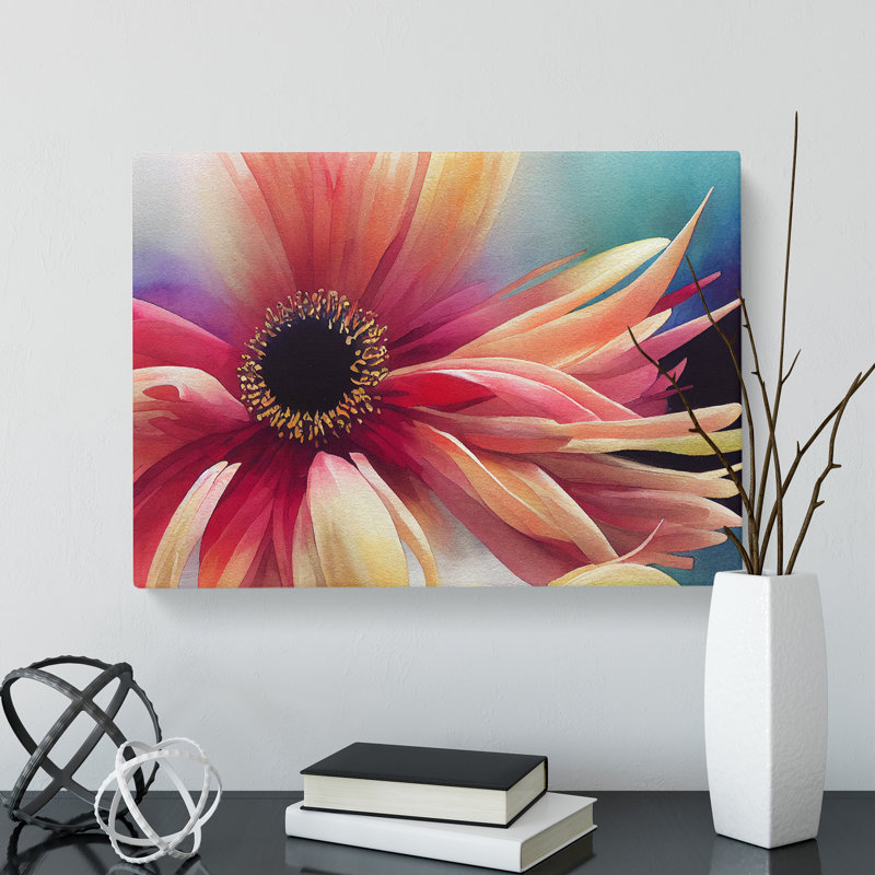 Chrysanthemum Flower Vol.5 - Wrapped Canvas Painting, 35cm H x 50cm W x 3cm D