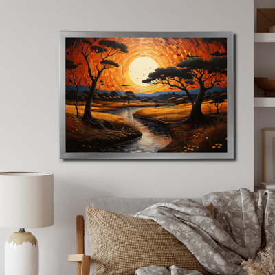 Coucher de soleil tribal africain VI - impressions d'art tribal africain