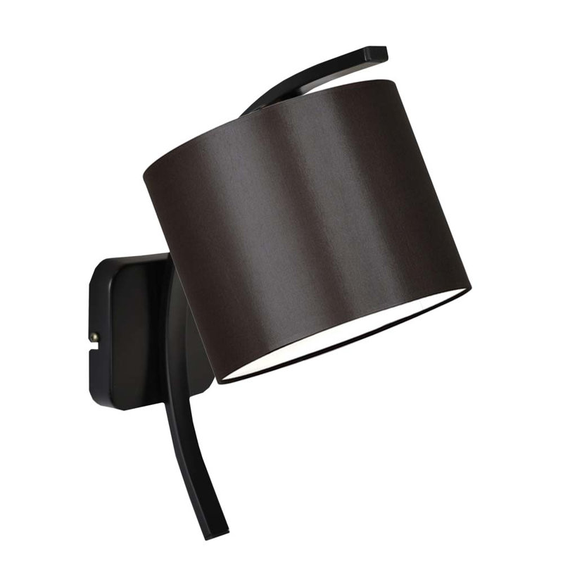 Artimon Armed Sconce, Black, Brown