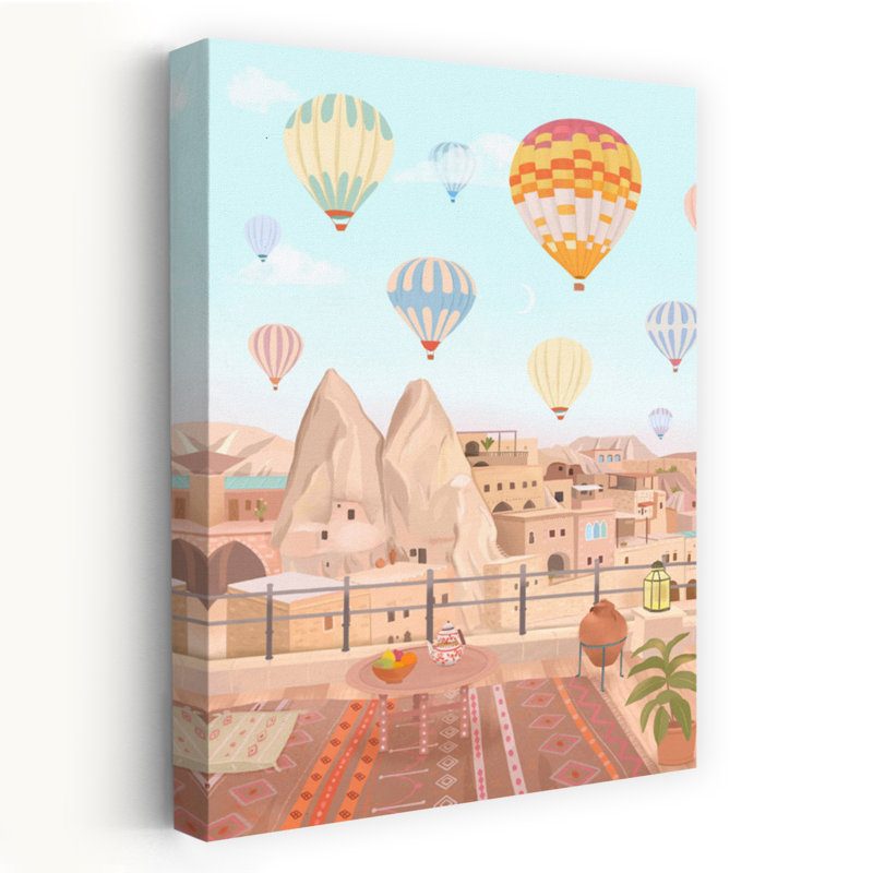 Cappadokia Abstract City Fruit Wall Art Print, 152.4cm H x 101.6cm W