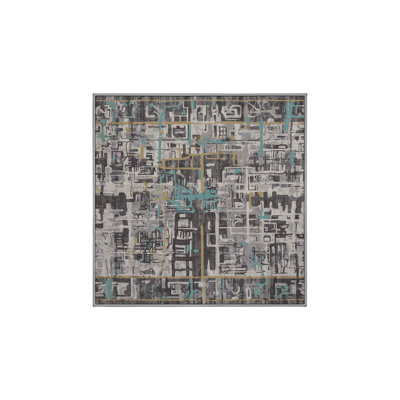 Tapis gris lavable à la machine