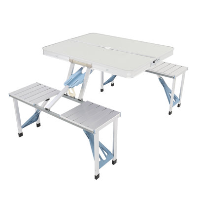 53'' Rectangular Folding Table with 4 Chairs