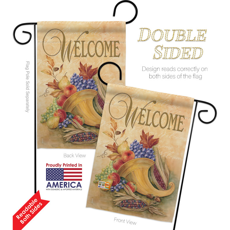Double Sided 18.5'' H x 13'' W Polyester Flag Set