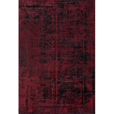 Rapture Black/Red Oriental Luxury Area Rug