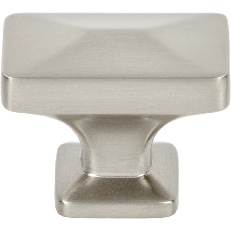Califon 1 1/4" Length Rectangle Knob, Satin Nickel