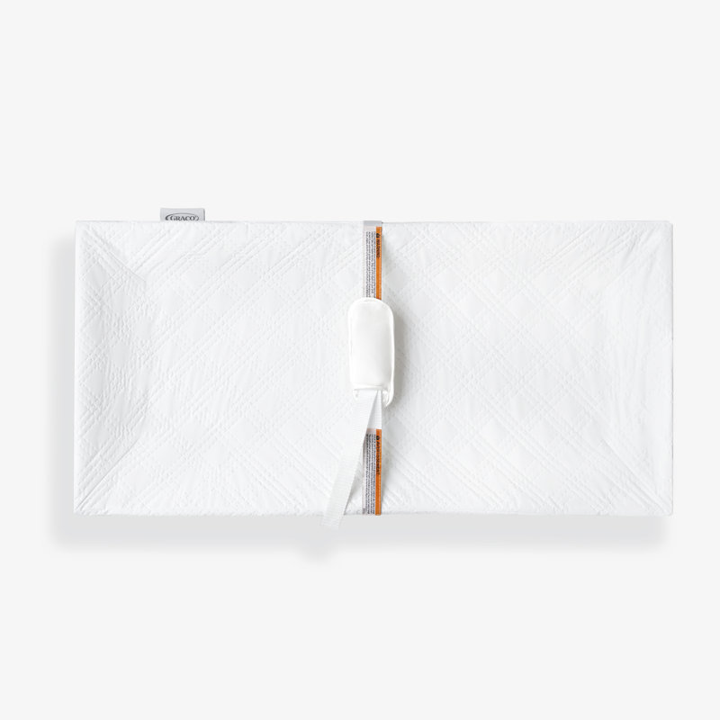 White PVC-Free PEVA 4-Sided Contoured Baby Changing Pad