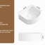 Lavabo vasque rectangulaire de style américain pour salle de bain - Lavabo au-dessus du comptoir en céramique en blanc brillant, impact, teinture 16,15 profondeur, entretien facile, ensemble de coussins sécuritaires,