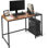 Bureau d'ordinateur 40/47 pouces, bureau à domicile, bureau d'écriture avec tablettes de rangement, poste de travail simple pour ordinateur portable moderne avec planche de bois Splice P2, chêne rustique et noir