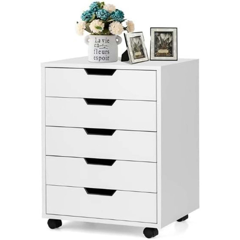 5-Drawer Wood Storage,Mobile File Cabinet With Wheels,White, We Value Your Feedback.If You Love Our Or Have Any Issues, Please Consider Leaving A Review. It Helps Us Improve