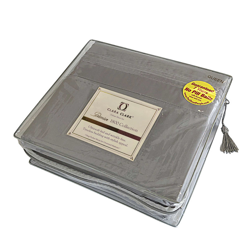 Egyptian Cotton Flannel Sheet Set, Light Gray