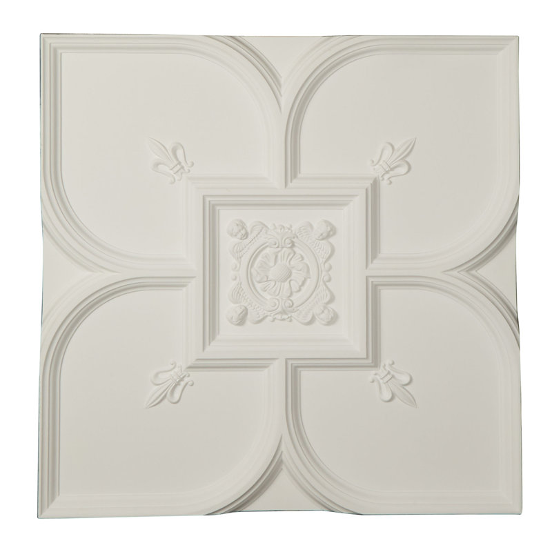 Elegant Fleur-de-lis 31.5'' White Urethane Ceiling Medallion