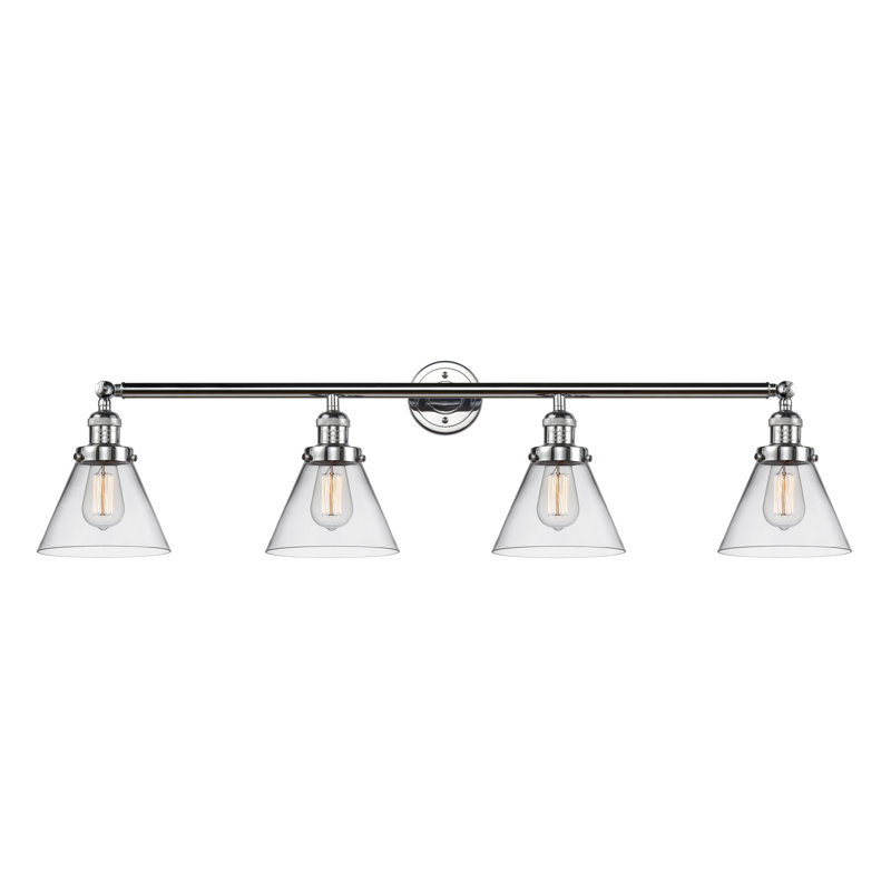 Gebhardt 4 - Light Dimmable Vanity Light, 60 Watt Vintage Incandescent Bulb, Clear, Polished Chrome