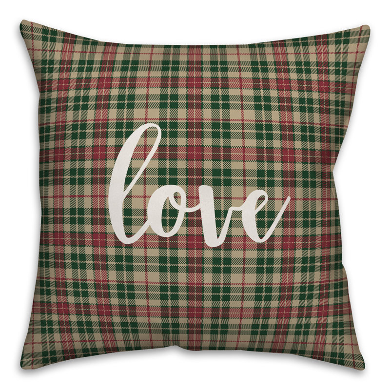  Housse de coussin et insert Love in Tartan, Housse de coussin
