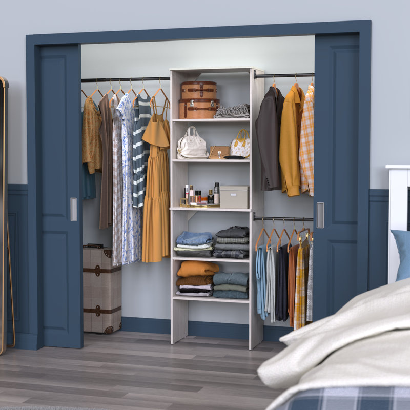 SuiteSymphony Starter Tower Closet Organizer, 82.46" x 84" x 14.7"