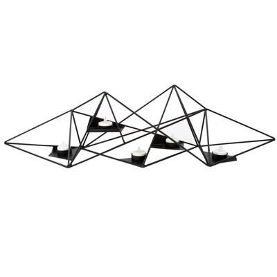 Photophore en métal avec prisme geo