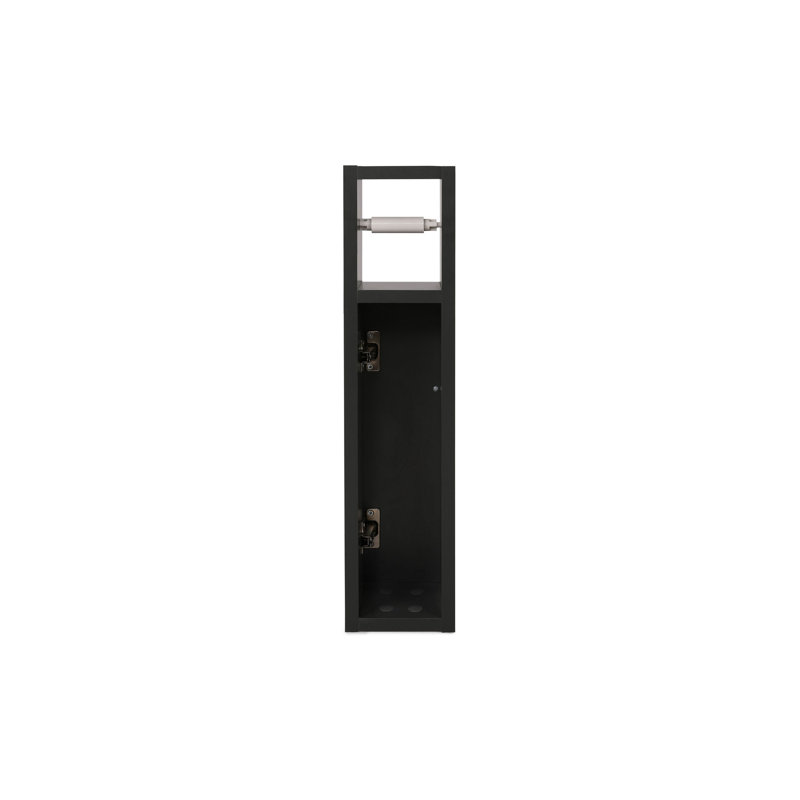 Modern Bathroom Cabinet, Anthracite Color, 5.9 x 25.6 x 4.7 inches | 100% Melamine Coated Particle Board, Thickness: 0.7 inches | Wall-Mounted Design with Numerous Shelves, Stylish & Functional Storage Solution