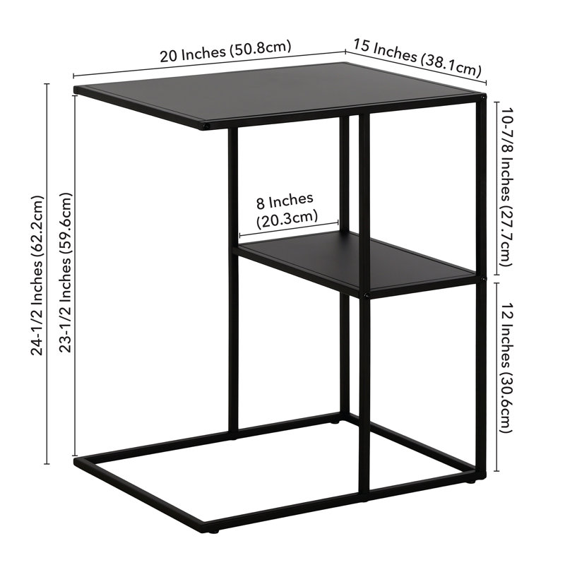 Winthrop C Table End Table, Black