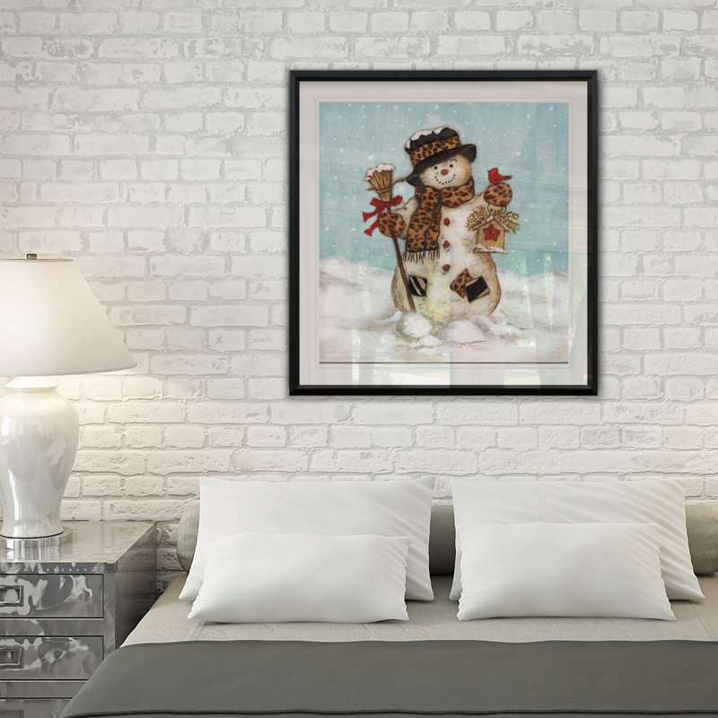 « bonhomme de neige », impression encadrée, H 30,5 po x l 30,5 po x P 1,5 po