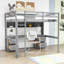 Lit mezzanine double avec bureau, tiroirs et tablettes Maxeys-1364489271