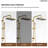 Wall Mount Rainfall Shower System, Dual‑Function Shower Head with Slide Bar, Handheld Shower-128567560