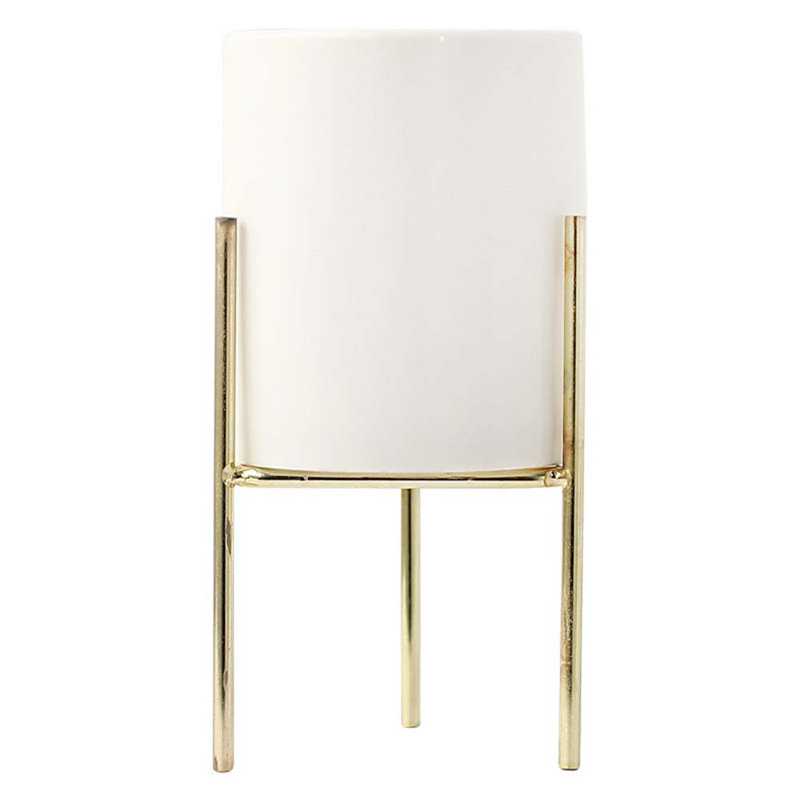 Liliath Pot Planter, White, 16.5cm H x 8cm W x 8cm D