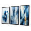 Ensemble de 3 décorations murales bleues et blanches à motif nautique I - Minimalisme côtier-1201423304-1201423306