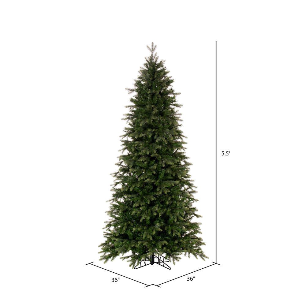 Slim Cashmere Flocked Pine Christmas Tree, 5.5 ft