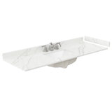 60" Single Countertop with Square Sink (3-Hole), Backsplash & Sidesplash