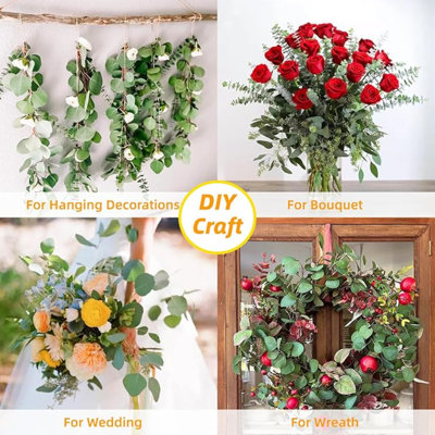 22 Pcs Large Dried Eucalyptus & Silver Dollar Leaves Bundle - Natural Real Fresh Eucalyptus, 17" Preserved Eucalyptus Branches For Shower Hanging, Bathroom Decor, Garland, Greenery Plant (22)