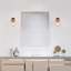  Applique murale de salle de bain à intensité variable dorée 1 lumière l 5,5 po Jenavicia Certifié UL