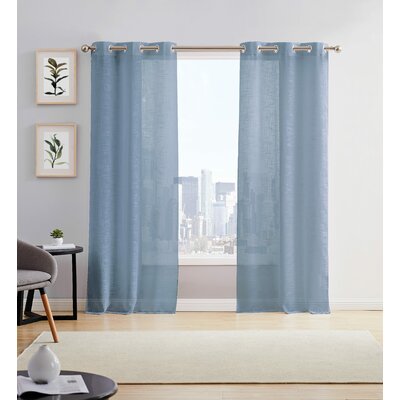 Palmerston Semi-Sheer Grommet Curtain Panels -  Rosecliff Heights, E8D4C5F1BE8541C8AE4DFB5AF714F26E