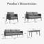 5-Piece Outdoor Furniture Set with Coffee Table-496880083